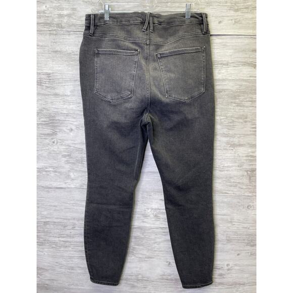 Good American Good Curve Jeans 16 Womens Gray Crossover Skinny Leg High Rise - Picture 7 of 8